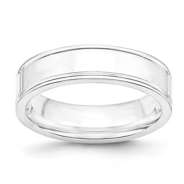 SS 6mm Polished Fancy Band Size 11 